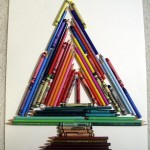 Pencil and Crayon Christmas Tree